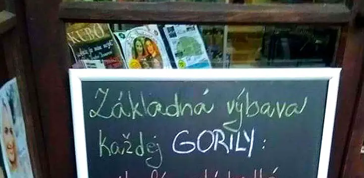 kauza gorila vtip reklamny putac vychod slovenska