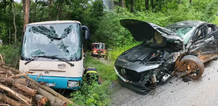 jarok nitra dopravna nehoda autobus auto