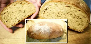 recept domaci chlieb bez kvasku bez miesenia