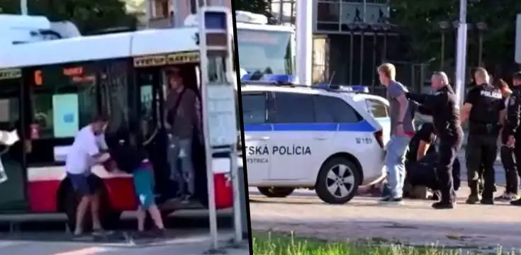 banska bystrica partia mladikov zautocila na autobus vodic policajti