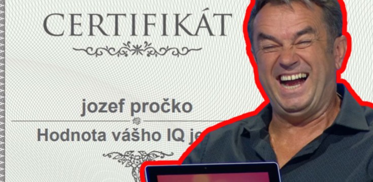 jozef jožo pročko iq test certifikát výsledok