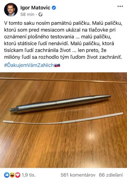 Igor Matovič Karol Kučera komentár testovanie