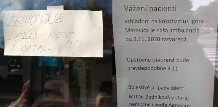 odkazy oznamy na dverách po slovensku