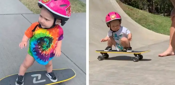 polly bábätko skateboard video