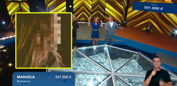 Manuela Bratislava 501 000 eur lotéria