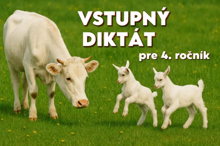 Vstupný diktát pre 4. ročník