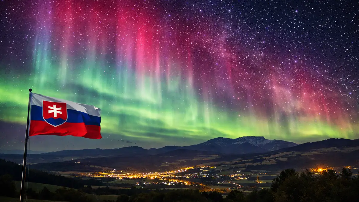 Polárna žiara nad Slovenskom: Obloha sa rozžiarila už večer, pozorovali ste? 1 polárna žiara