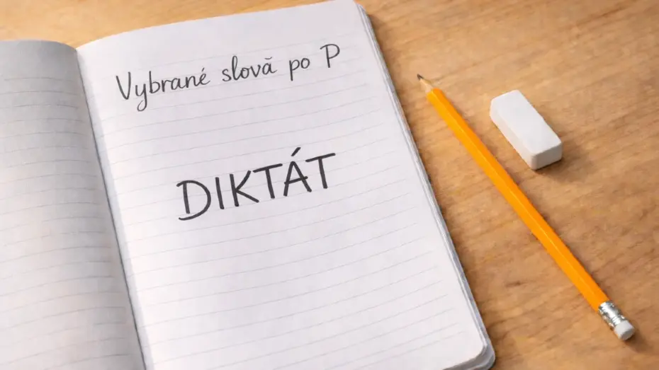 Diktát na vybrané slová po P: Koľko chýb nájdete v texte? 7 vybrané slová po P diktát