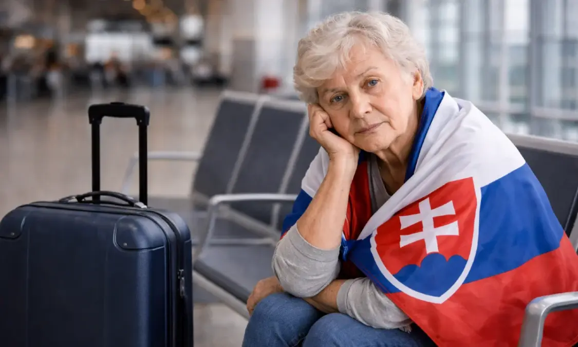 Slováci v zahraničí. Prečo sa často tvárime, že sa nepoznáme 2 žena čaká na letisku