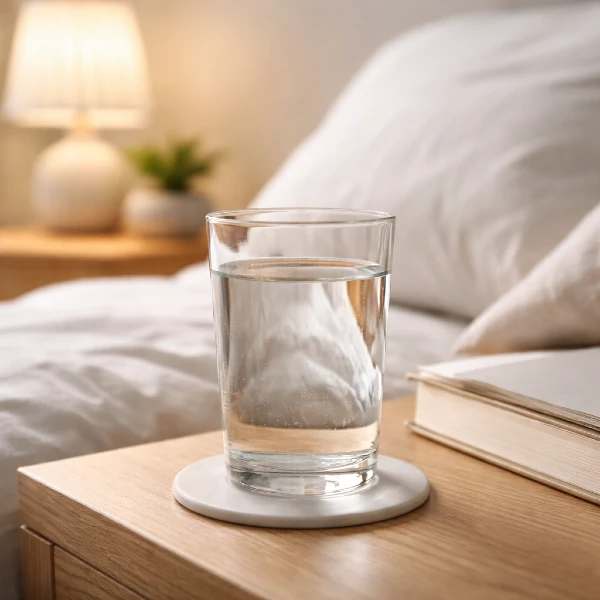 Predtým, ako si dnes večer ľahnete do postele: Táto drobnosť môže pomôcť vášmu srdcu 3 pohár vody pri posteli