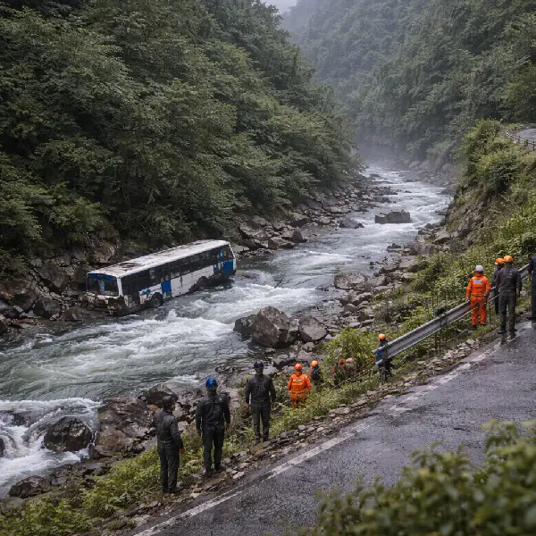 Obrovská tragédia: preplnený autobus sa zrútil do rieky, najmenej 17 mŕtvych! 2 preplneny autobus 1