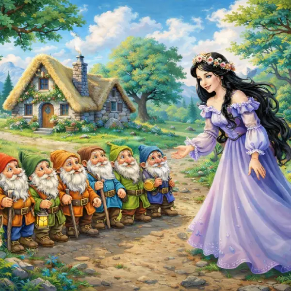 Pravopisný diktát: Nájdete 8 chýb v rozprávke Snehulienka a 7 trpaslíkov? 2 snehulienka a 7 trpaslikov 1