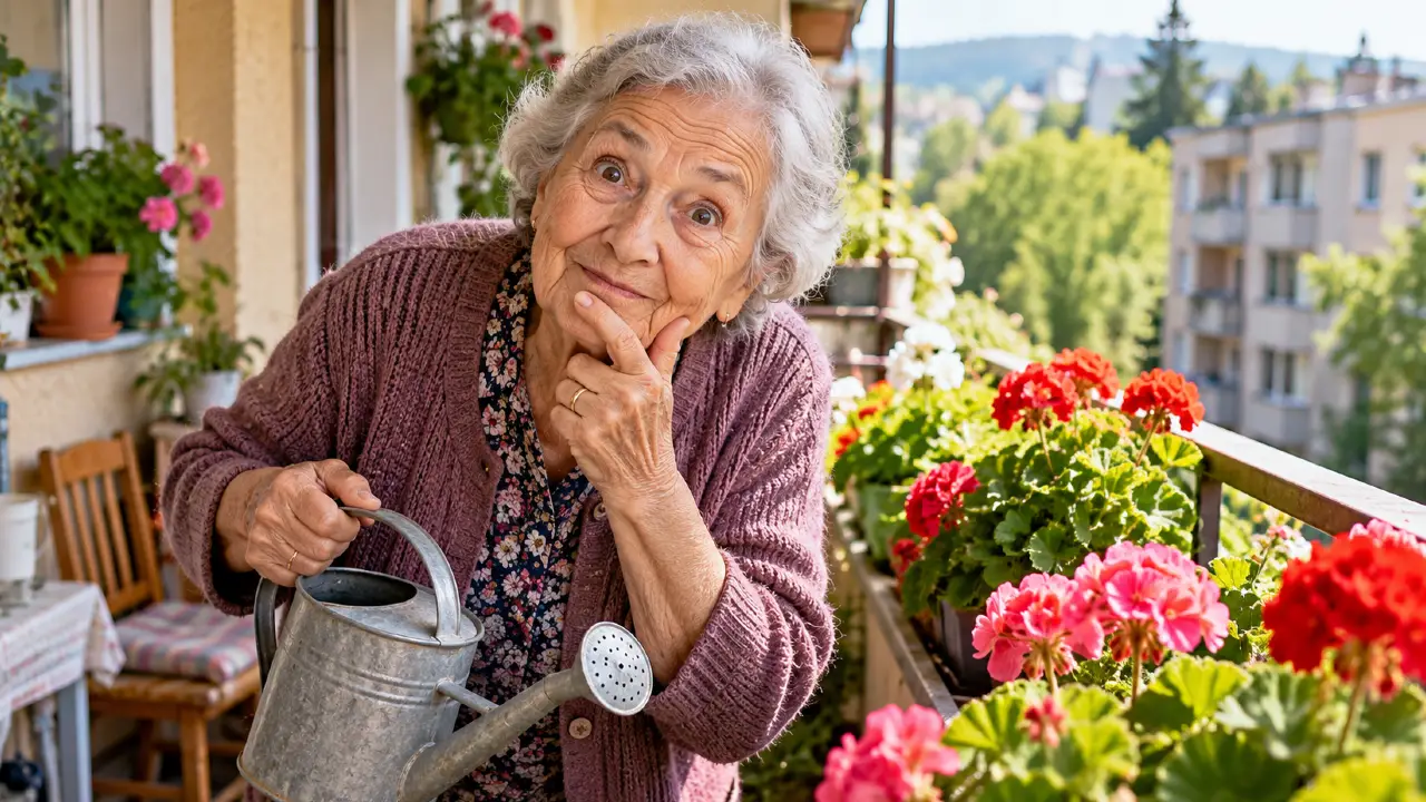 Seniori, trúfnete si? #318 Týchto 10 kvízových otázok mieša školu, život aj staré spomienky 1 seniorka na balkóne s prekvapením premýšľa nad kvízovou otázkou
