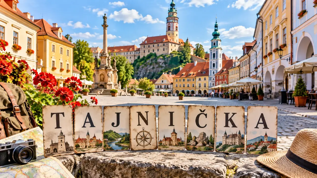 Prejdite Česko cez 8 slovných rébusov. Koľko miest správne vylúštite? 1 historické české mesto s kartičkami tvoriacimi slovo tajnička