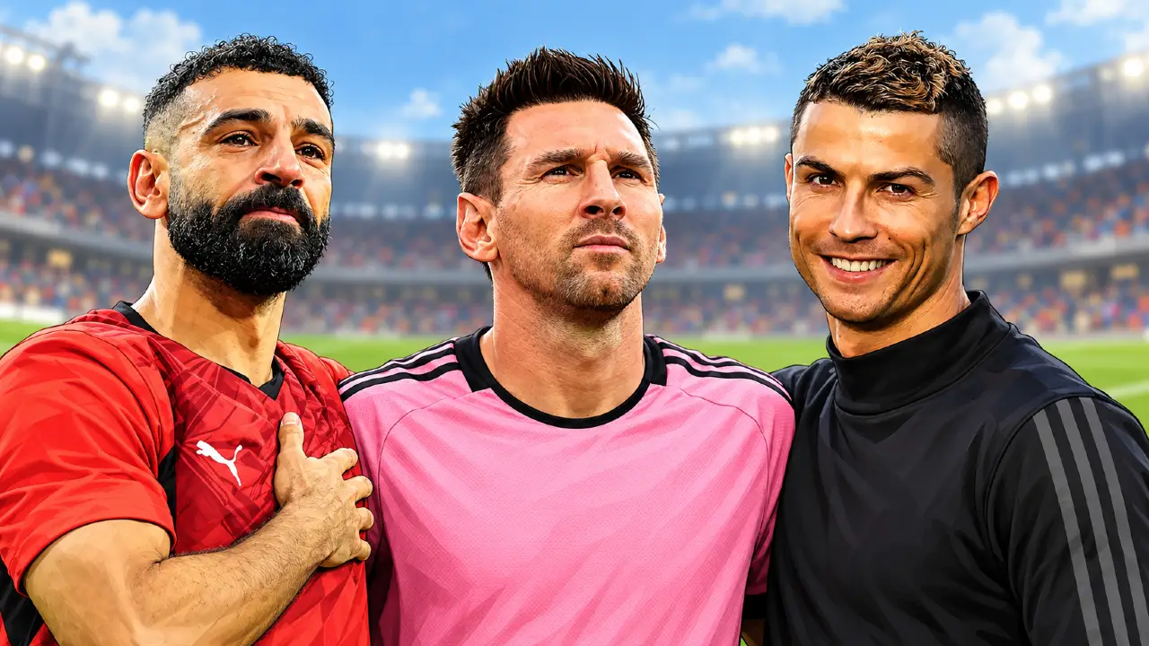 Messi, Ronaldo aj Salah: Priradíte 10 slávnych futbalistov k správnym krajinám? 1 Salah Messi Ronaldo