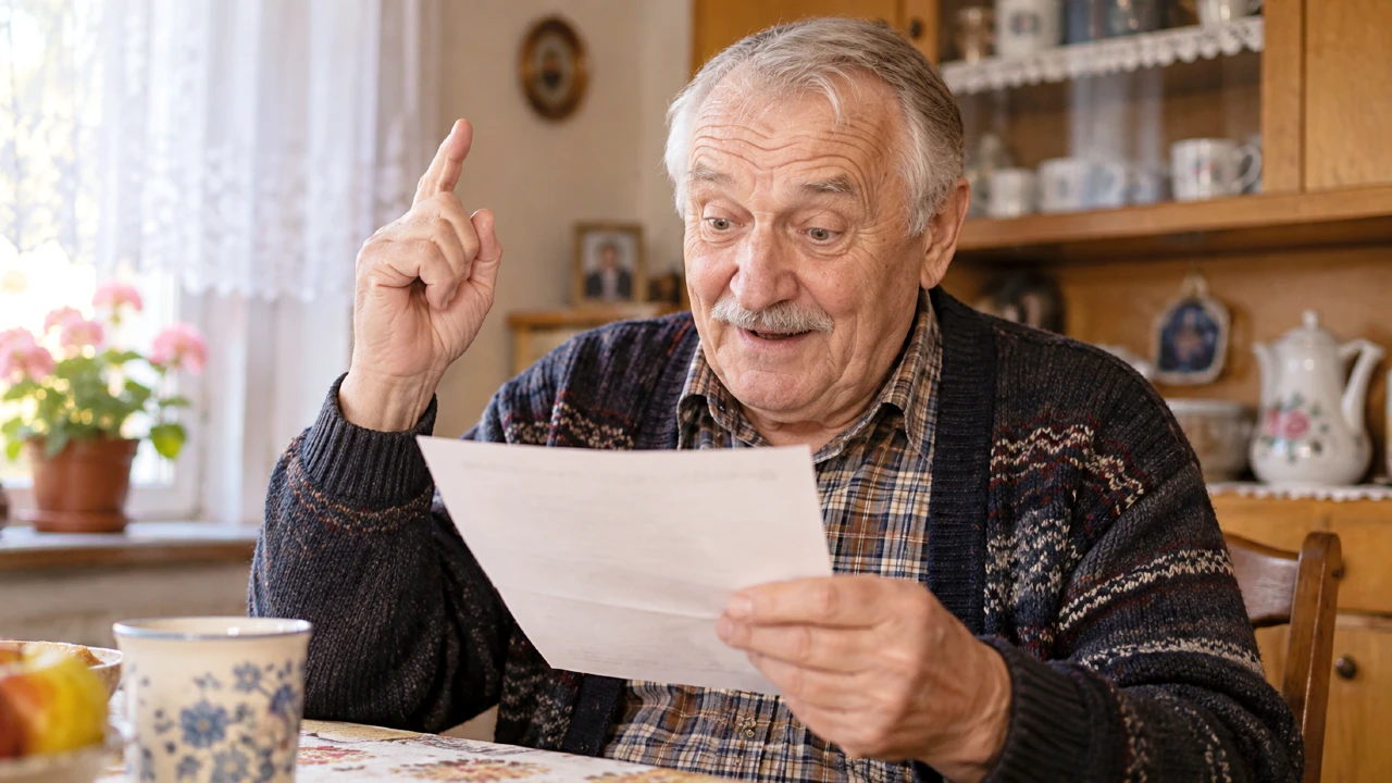 Seniori a seniorky, ďalšia výzva #304 je tu: Trafíte aspoň 8 z 10 otázok? 1 senior pri stole reaguje s pobavením na vedomostný kvíz