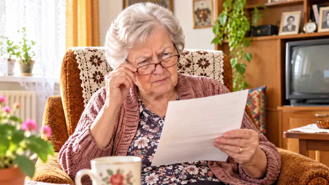 Seniori a seniorky, toto je výzva #302 pre vás: Trafíte aspoň 8 z 10 otázok? 1 seniorka premýšľa nad odpoveďami vo vedomostnom kvíze v obývačke