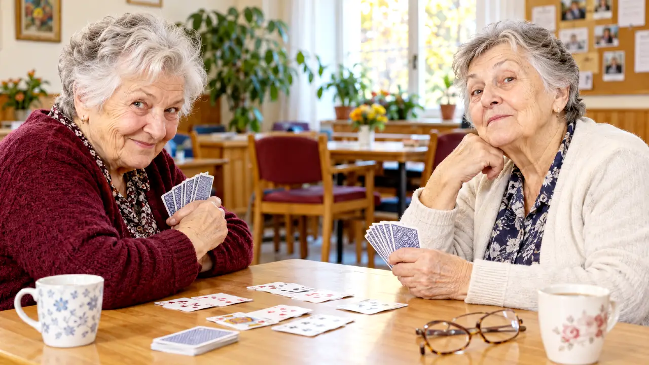 Seniori, nenechajte sa nachytať: Kvíz #334 má 10 otázok z úplne iných súdkov 1 dve seniorky pri kartách pozerajú priamo do kamery
