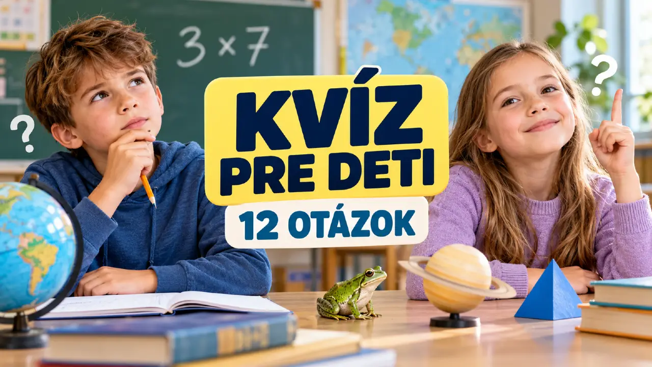 KVÍZ: Máte doma šikovného školáka? Týchto 12 otázok preverí deti do 10 rokov 1 kviz pre deti do 10 rokov