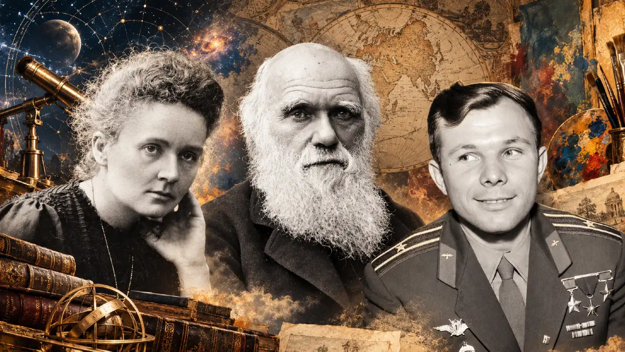 Curie, Darwin či Gagarin: Viete, čím sa preslávilo týchto 10 osobností? 1 osobnosti 1
