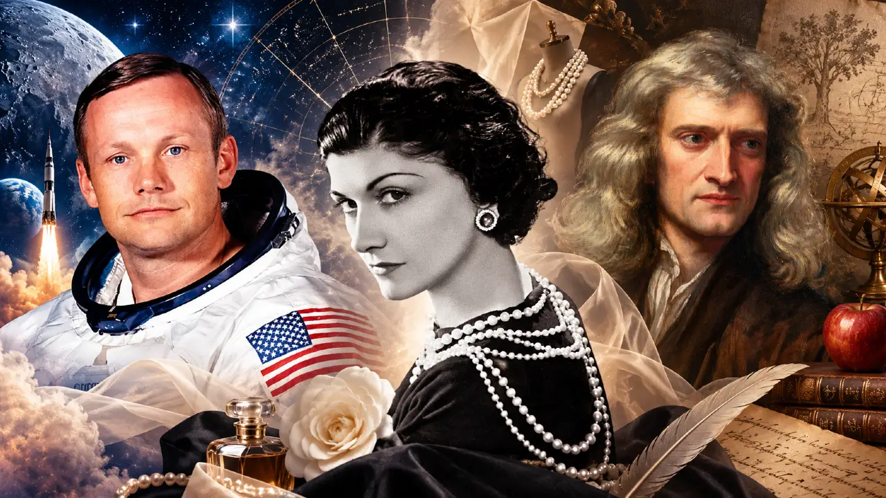 Newton, Chanel, Armstrong či Hemingway: Viete, kto boli tieto významné osobnosti? 1 osobnosti 2