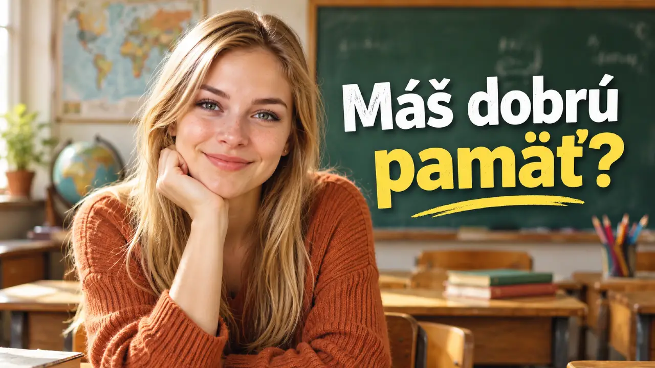 Pamäťový test: Pozorne si prezrite školskú triedu. Koľko detailov si zapamätáte? 1 pamat