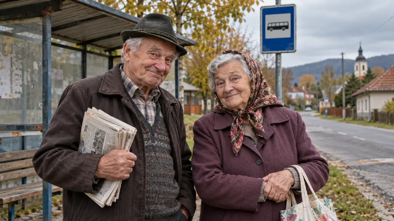 Seniori, čo všetko si ešte pamätáte? Kvíz #336 vytiahne Československo, staré slová aj vedomosti zo života 1 senior a seniorka na autobusovej zastávke