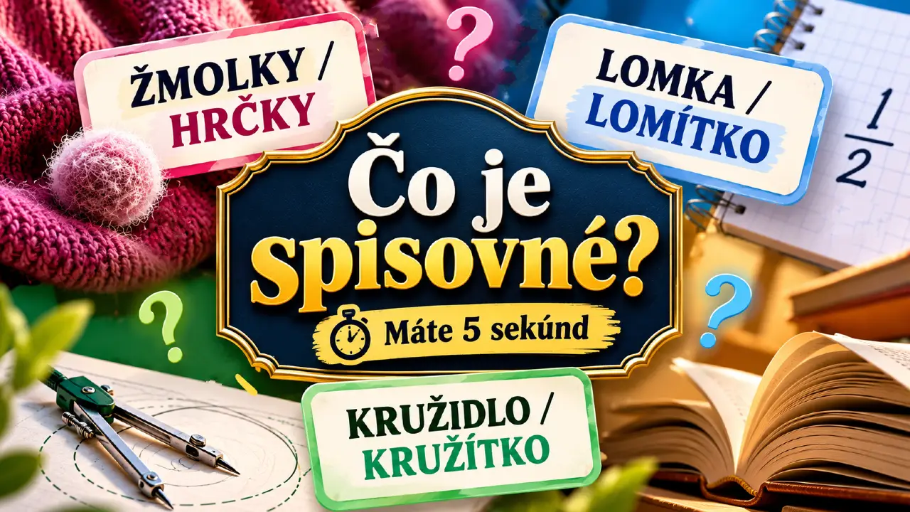 Kojenec, tlačítko či žmolky: Viete za 5 sekúnd vybrať spisovné slovo? 1 spisovne