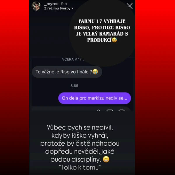 Je víťaz Farmy 17 jasný? Exfarmár tvrdí, že jeden z finalistov sa pozná s produkciou 4 FArma 17 víťaz